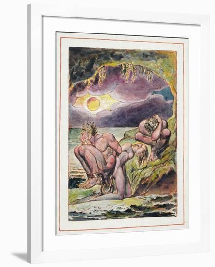 Visions of the Daughters of Albion: Frontispiece, Designed in 1793, Completed C.1815-William Blake-Framed Giclee Print