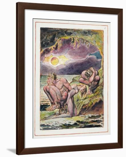 Visions of the Daughters of Albion: Frontispiece, Designed in 1793, Completed C.1815-William Blake-Framed Giclee Print