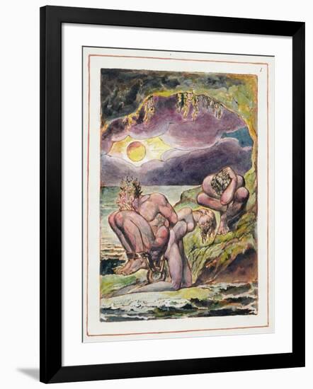 Visions of the Daughters of Albion: Frontispiece, Designed in 1793, Completed C.1815-William Blake-Framed Giclee Print