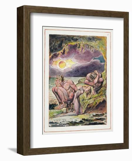 Visions of the Daughters of Albion: Frontispiece, Designed in 1793, Completed C.1815-William Blake-Framed Giclee Print