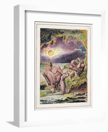 Visions of the Daughters of Albion: Frontispiece, Designed in 1793, Completed C.1815-William Blake-Framed Giclee Print