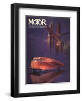 Visions of the Future, Cars Futuristic Magazine, USA, 1930-null-Framed Giclee Print