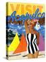 Visit Acapulco-The Saturday Evening Post-Stretched Canvas