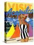 Visit Acapulco-The Saturday Evening Post-Stretched Canvas