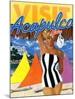 Visit Acapulco-The Saturday Evening Post-Mounted Giclee Print