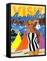 Visit Acapulco-The Saturday Evening Post-Framed Stretched Canvas