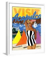 Visit Acapulco-The Saturday Evening Post-Framed Giclee Print