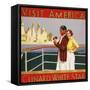 Visit America, Cunard White Star, c.1937-null-Framed Stretched Canvas