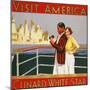 Visit America, Cunard White Star, c.1937-null-Mounted Giclee Print