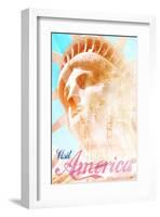 Visit America-null-Framed Art Print