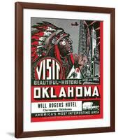 Visit Beautiful Historic Oklahoma-null-Framed Art Print