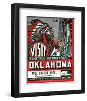 Visit Beautiful Historic Oklahoma-null-Framed Art Print