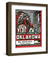 Visit Beautiful Historic Oklahoma-null-Framed Art Print