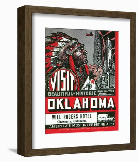 Visit Beautiful Historic Oklahoma-null-Framed Art Print