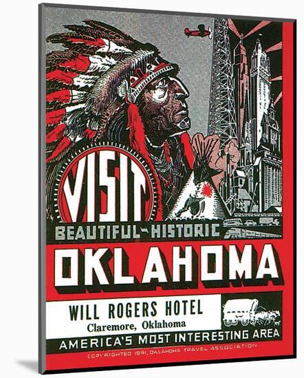 Visit Beautiful Historic Oklahoma-null-Mounted Art Print