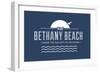 Visit Bethany Beach - Where the Sun Sets on Delaware-Lantern Press-Framed Art Print