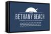 Visit Bethany Beach - Where the Sun Sets on Delaware-Lantern Press-Framed Stretched Canvas