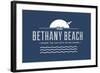 Visit Bethany Beach - Where the Sun Sets on Delaware-Lantern Press-Framed Art Print