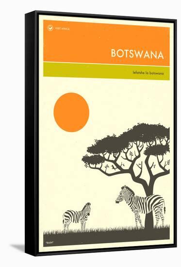 Visit Botswana-Jazzberry Blue-Framed Stretched Canvas