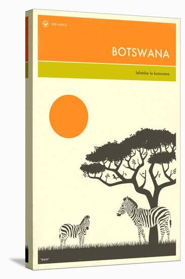 Visit Botswana-Jazzberry Blue-Stretched Canvas