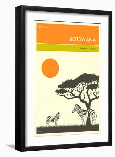 Visit Botswana-Jazzberry Blue-Framed Art Print