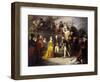 Visit by King George III (1738-1820), 1828 (Oil on Canvas)-Henry Perronet Briggs-Framed Giclee Print