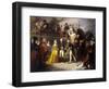 Visit by King George III (1738-1820), 1828 (Oil on Canvas)-Henry Perronet Briggs-Framed Giclee Print