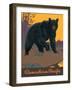 Visit Canada - Grizzly Bear - Canadian Pacific Railway, Vintage Railroad Travel Poster, 1938-Thomas (Tom) Hall-Framed Art Print