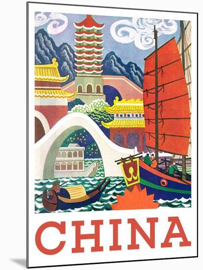 Visit China-The Saturday Evening Post-Mounted Giclee Print