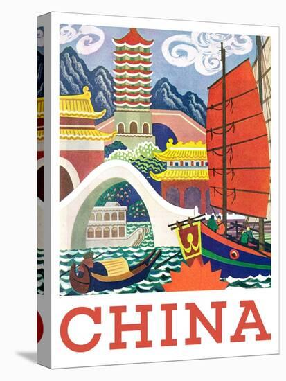 Visit China-The Saturday Evening Post-Stretched Canvas
