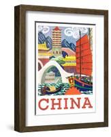 Visit China-The Saturday Evening Post-Framed Giclee Print