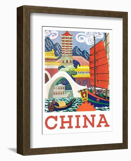 Visit China-The Saturday Evening Post-Framed Giclee Print