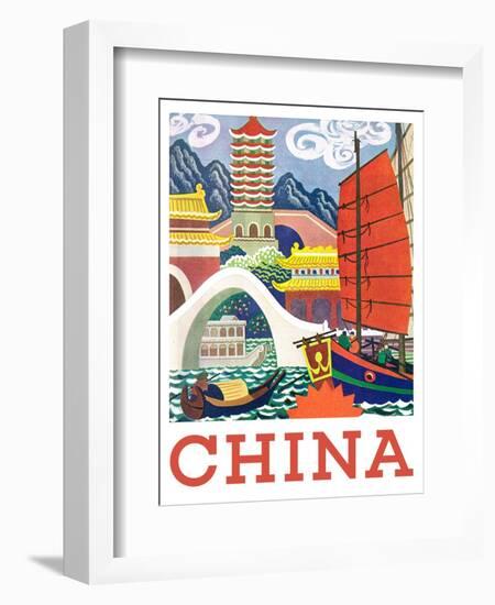 Visit China-The Saturday Evening Post-Framed Giclee Print