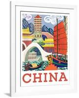 Visit China-The Saturday Evening Post-Framed Giclee Print