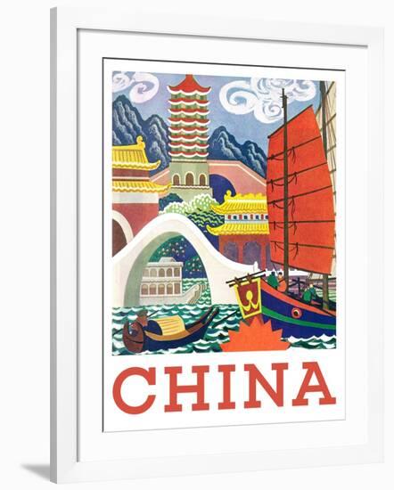 Visit China-The Saturday Evening Post-Framed Giclee Print