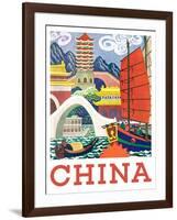 Visit China-The Saturday Evening Post-Framed Giclee Print