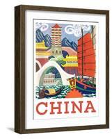 Visit China-The Saturday Evening Post-Framed Giclee Print