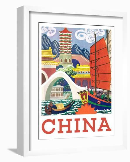 Visit China-The Saturday Evening Post-Framed Giclee Print