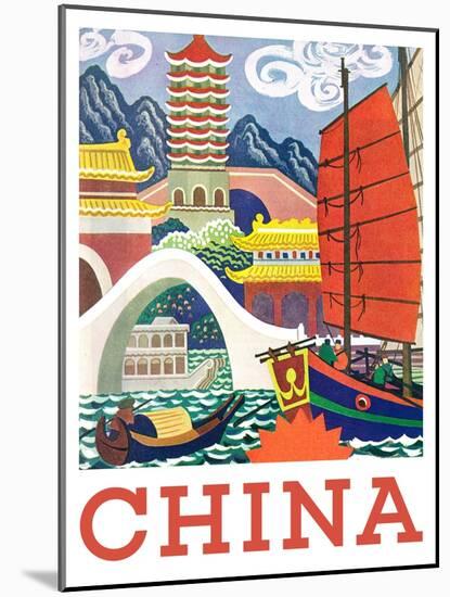 Visit China-The Saturday Evening Post-Mounted Giclee Print