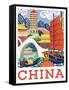 Visit China-The Saturday Evening Post-Framed Stretched Canvas