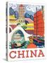 Visit China-The Saturday Evening Post-Stretched Canvas