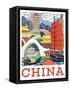 Visit China-The Saturday Evening Post-Framed Stretched Canvas