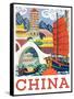 Visit China-The Saturday Evening Post-Framed Stretched Canvas