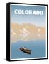 Visit Colorado-The Saturday Evening Post-Framed Stretched Canvas