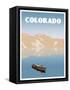 Visit Colorado-The Saturday Evening Post-Framed Stretched Canvas