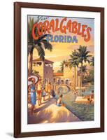 Visit Coral Gables, Florida-Kerne Erickson-Framed Art Print