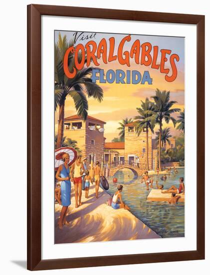 Visit Coral Gables, Florida-Kerne Erickson-Framed Art Print