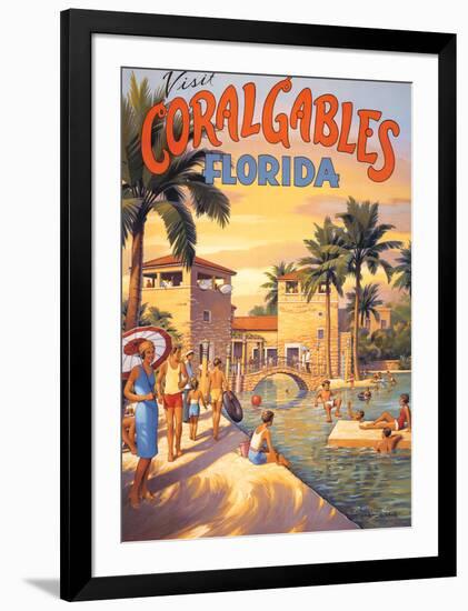 Visit Coral Gables, Florida-Kerne Erickson-Framed Art Print