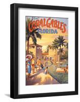 Visit Coral Gables, Florida-Kerne Erickson-Framed Art Print