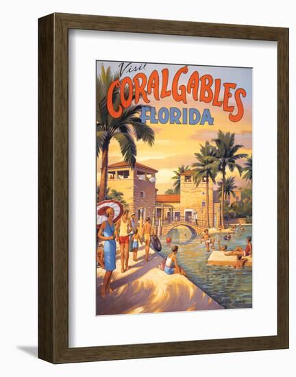 Visit Coral Gables, Florida-Kerne Erickson-Framed Art Print